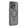 Mey İthalat® iPhone 15 Pro Max Kılıf Room Magneticsafe Silikon - Gri