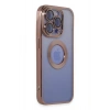 Mey İthalat®  iPhone 15 Pro Max Kılıf Slot Silikon - Rose Gold