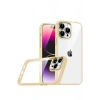 Mey İthalat®   iPhone 15 Pro Max  Lensli Silikon - Gold