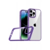 Mey İthalat®   iPhone 15 Pro Max  Lensli Silikon - Mor