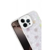 Mey İthalat®   iPhone 15 Pro Max Lumi Desenli Kapak - Beyaz