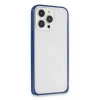 Mey İthalat® iPhone 15 Pro Max Metal Bumper Mat Kapak - Lacivert