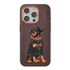 Mey İthalat®  iPhone 15 Pro Perma Desenli Kapak - Koyu Kahve