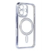 Mey İthalat®  iPhone 16 Kılıf Joke Simli Magneticsafe Kılıf - Mavi