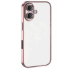 Mey İthalat®  iPhone 16 Kılıf  Lensli Silikon - Pembe