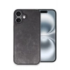 Mey İthalat®  iPhone 16 Plus Kılıf Aras Deri Kapak - Siyah