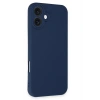 Mey İthalat®  iPhone 16 Plus Kılıf First Silikon - Lacivert