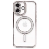 Mey İthalat®  iPhone 16 Plus Kılıf Joke Simli Magneticsafe Kılıf - Pembe