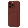 Mey İthalat®  iPhone 16 Plus Kılıf Kelvin Kartvizitli Silikon - Bordo