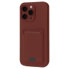 Mey İthalat®  iPhone 16 Plus Kılıf Kelvin Kartvizitli Silikon - Bordo