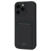 Mey İthalat®  iPhone 16 Plus Kılıf Kelvin Kartvizitli Silikon - Siyah