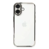 Mey İthalat®  iPhone 16 Plus Kılıf  Lensli Silikon - Gümüş