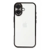 Mey İthalat®  iPhone 16 Plus Kılıf  Lensli Silikon - Siyah