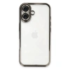 Mey İthalat®  iPhone 16 Plus Kılıf  Lensli Silikon - Titanyum Gri