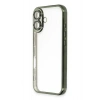 Mey İthalat®  iPhone 16 Plus Kılıf  Lensli Silikon - Yeşil