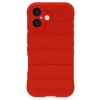 Mey İthalat®  iPhone 16 Plus Kılıf Optimum Silikon - Kırmızı