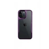 Mey İthalat®  iPhone 16 Pro Kılıf Boyi Silikon Kapak - Derin Mor