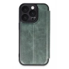 Mey İthalat® iPhone 16 Pro Kılıf Flip Cover - Koyu Yeşil
