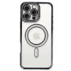 Mey İthalat®  iPhone 16 Pro Kılıf Joke Simli Magneticsafe Kılıf - Siyah