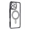 Mey İthalat®  iPhone 16 Pro Kılıf Joke Simli Magneticsafe Kılıf - Siyah