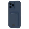 Mey İthalat®  iPhone 16 Pro Kılıf Kelvin Kartvizitli Silikon - Lacivert