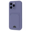 Mey İthalat®  iPhone 16 Pro Kılıf Kelvin Kartvizitli Silikon - Lila