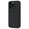 Mey İthalat®  iPhone 16 Pro Kılıf Kelvin Kartvizitli Silikon - Siyah