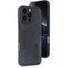 Mey İthalat®  iPhone 16 Pro Kılıf Sara Kartvizitli Deri Kılıf - Siyah