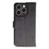 Mey İthalat®  iPhone 16 Pro Kılıf Trend S Plus Kapaklı Kılıf - Siyah
