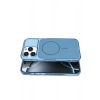Mey İthalat®   iPhone 16 Pro Max Bruma Magsafe Kapak - Mavi