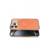 Mey İthalat®   iPhone 16 Pro Max Bruma Magsafe Kapak - Turuncu