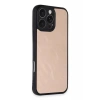 Mey İthalat®   iPhone 16 Pro Max Kılıf Aras Deri Kapak - Pudra