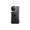 Mey İthalat®  iPhone 16 Pro Max Kılıf Boyi Silikon Kapak - Gümüş