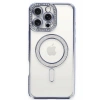 Mey İthalat®  iPhone 16 Pro Max Kılıf Joke Simli Magneticsafe Kılıf - Mavi