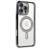 Mey İthalat®  iPhone 16 Pro Max Kılıf Joke Simli Magneticsafe Kılıf - Siyah