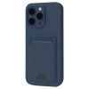 Mey İthalat®  iPhone 16 Pro Max Kılıf Kelvin Kartvizitli Silikon - Lacivert