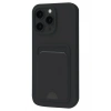 Mey İthalat®  iPhone 16 Pro Max Kılıf Kelvin Kartvizitli Silikon - Siyah