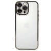 Mey İthalat®  iPhone 16 Pro Max Kılıf  Lensli Silikon - Titanyum Gri