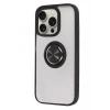 Mey İthalat®  iPhone 16 Pro Max Kılıf Montreal Yüzüklü Silikon Kapak - Siyah