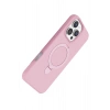 Mey İthalat®   iPhone 16 Pro Regal Magsafe Standlı Kapak - Açık Pembe