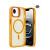 Mey İthalat®  iPhone 16E Flet Lens Magsafe Kapak - Turuncu