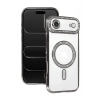 Mey İthalat®   iPhone 17 Air Joke Simli Magneticsafe Kılıf - Gümüş