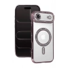 Mey İthalat®   iPhone 17 Air Joke Simli Magneticsafe Kılıf - Pembe