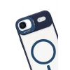 Mey İthalat®   iPhone 17 Air Remim Lensli Magsafe Standlı Kapak - Lacivert