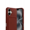 Mey İthalat®   iPhone 17 Kelvin Kartvizitli Silikon - Bordo