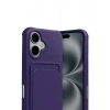 Mey İthalat®   iPhone 17 Kelvin Kartvizitli Silikon - Derin Mor