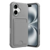 Mey İthalat®   iPhone 17 Kelvin Kartvizitli Silikon - Gri