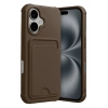 Mey İthalat®   iPhone 17 Kelvin Kartvizitli Silikon - Kahverengi