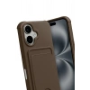 Mey İthalat®   iPhone 17 Kelvin Kartvizitli Silikon - Kahverengi