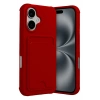 Mey İthalat®   iPhone 17 Kelvin Kartvizitli Silikon - Kırmızı